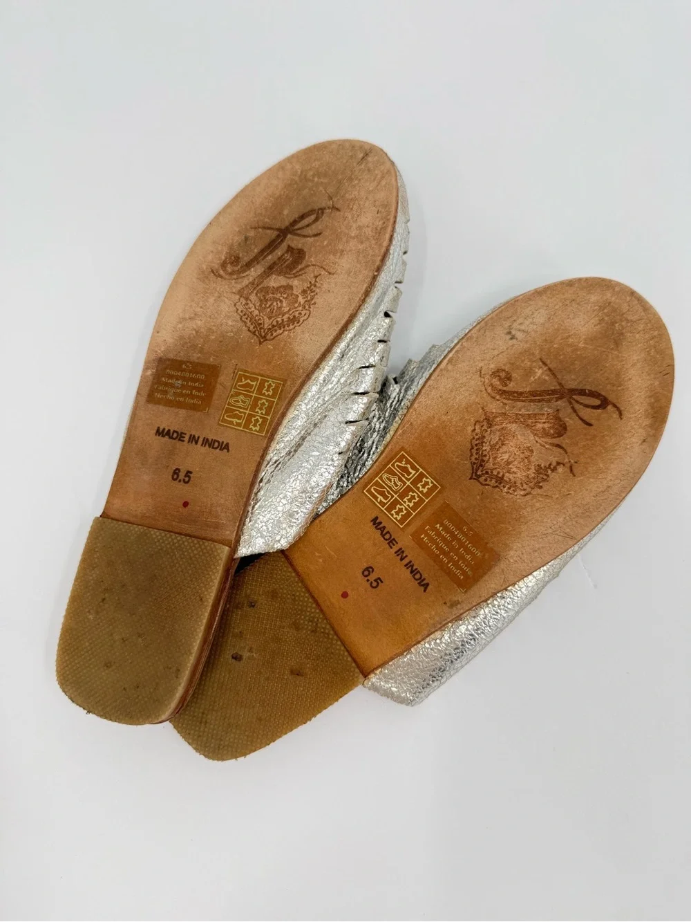 Free People Slice Of Sun Leather Mule in Silver Size 6.5